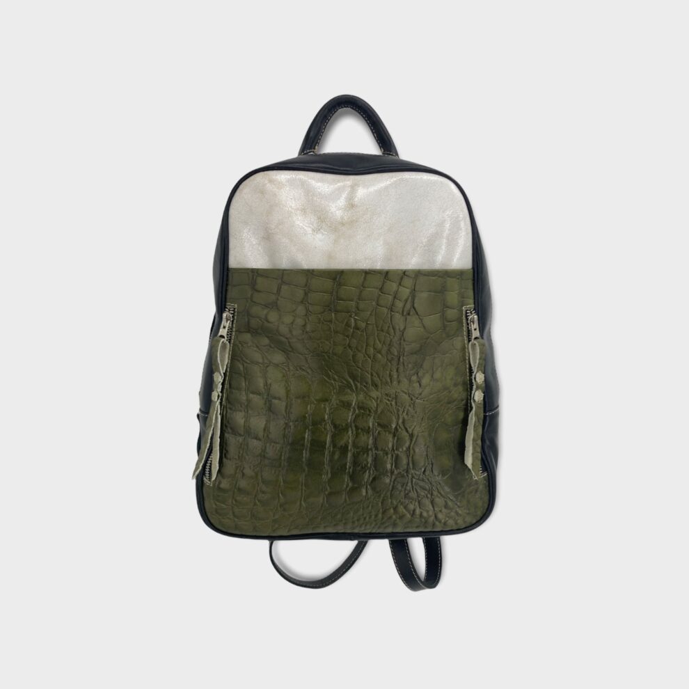 Mochila Pat Twin Verde y blanca