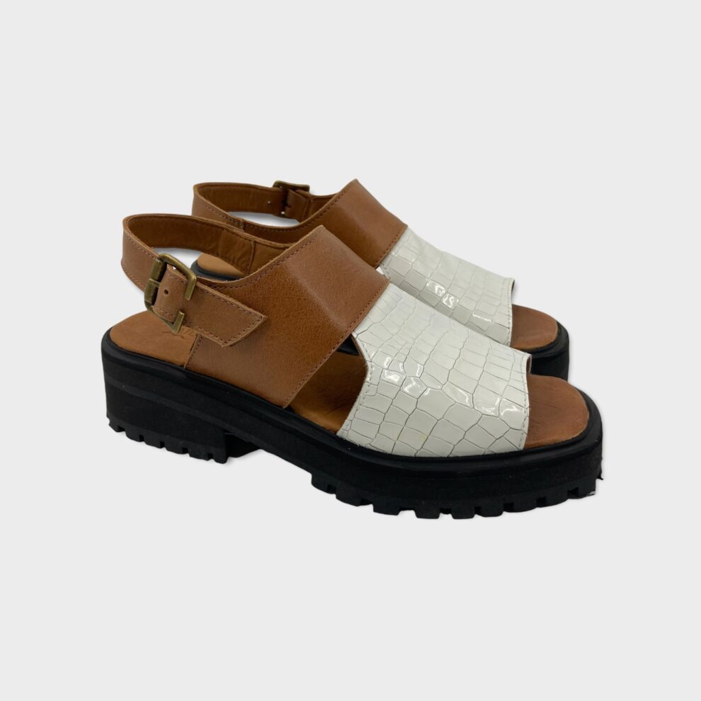 Sandalias Tina Suela y Blancas