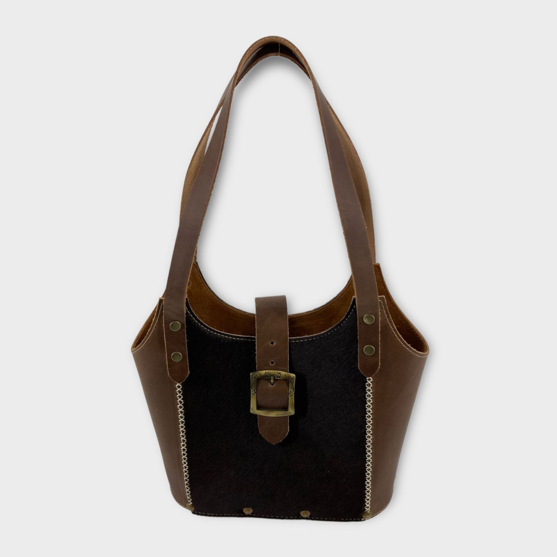 Matera de dama, modelo Baui, Marron con pelos Negro